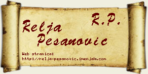 Relja Pešanović vizit kartica
